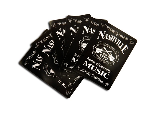 [N5654] Nashville Playing Cards - Blk & Wht Est.