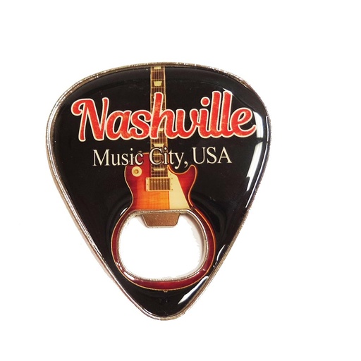 [N5912] Nashville Bottle Opener and Magnet - Guitar Pick