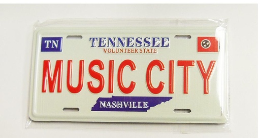 [N5954] Nashville Magnet - License Plate Music City