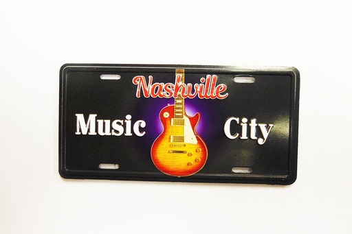 [N5959] Nashville Magnet - License Plate Guitar