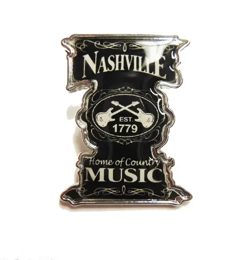 [N5962] Nashville Pin - Blk & Wht Est.