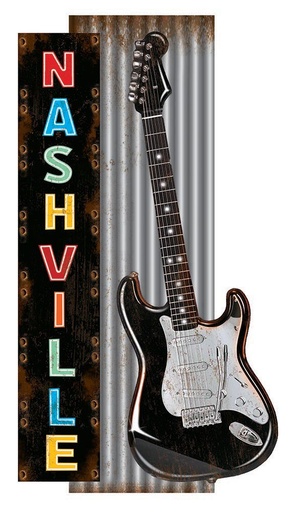 [N5972] Nashville Metal Sign - Corrugated - 2pc Set