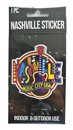 [N6004] Nashville Sticker - Round Neon