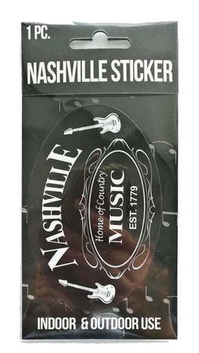 [N6006] Nashville Sticker - Blk & Wht