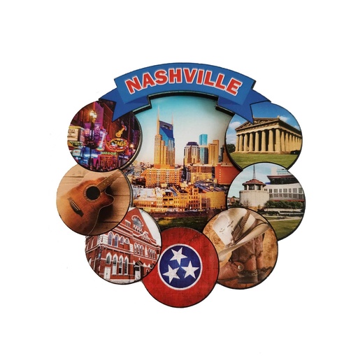 [N6504] Nashville Magnet - Multi Photos