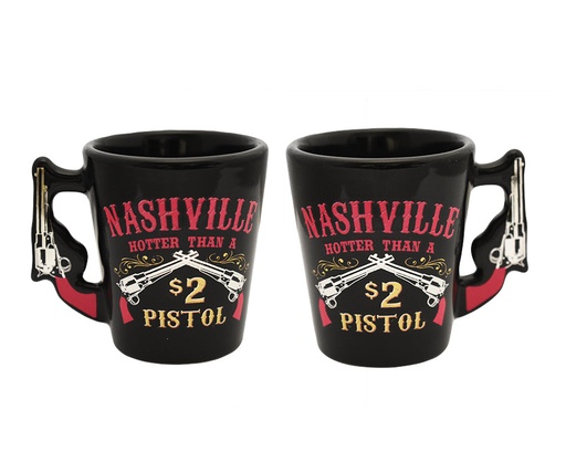 [N6633] Nashville Shot Glass - Hotter $ 2 Metallic