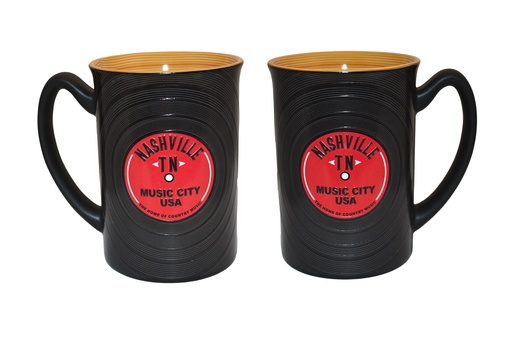 [N6782] Nashville Mug - Record Embossed