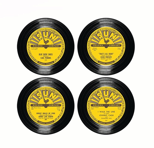 [SR6442] Sun Record Coasters - Where Rock "N" Roll - 4pc Set