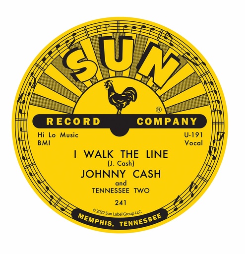 [SR6444] Sun Record Magnet - Johnny Cash I Walk The Line