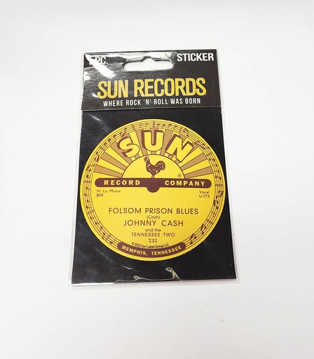 [SR6455] Sun Record Sticker - Johnny Cash Folsom Prison