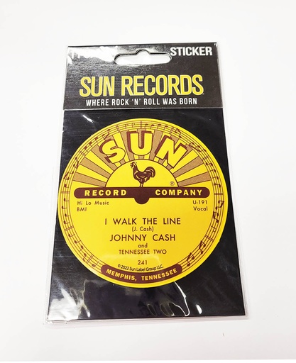 [SR6456] Sun Record Sticker - Johnny Cash I Walk The Line