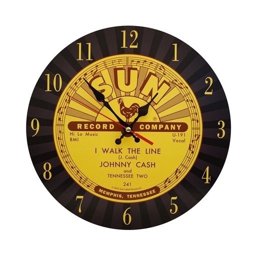 [SR6459] Sun Record Clock - Johnny Cash I Walk The Line