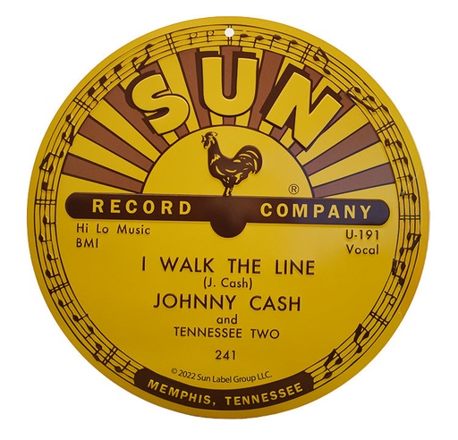 [SR6466] Sun Record Tin Sign - Johnny Cash I Walk The Line