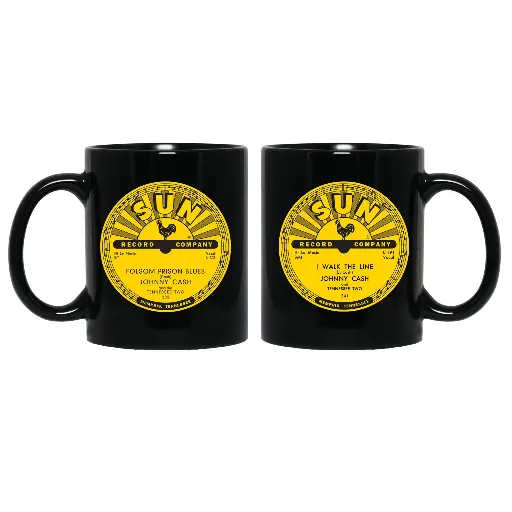 [SR6539] Sun Record Mug - Johnny Cash I Walk The Line/ Folsom Prison...Two Sided