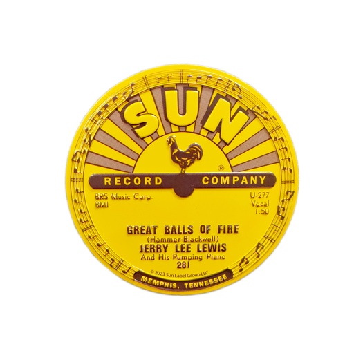 [SR6711] Sun Record Magnet - Jerry Lee Lewis Great Balls of Fire