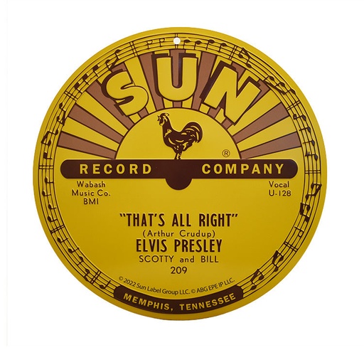 [SRE6465] Sun Record Tin Sign - Elvis That's All Right