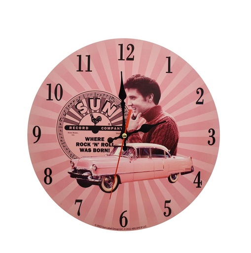 [SRE6564] Sun Record Clock - Elvis Pink