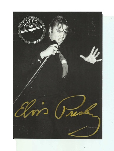 [SRE6582] Sun Record Postcards - Elvis Gold Signature - Pack of 50