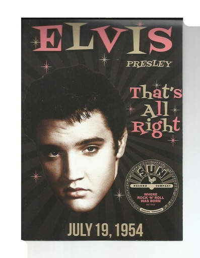 [SRE6585] Sun Record Postcards - Elvis That's All Right - Pack of 50