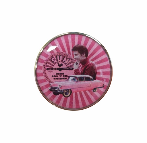 [SRE6704] Sun Record Pin - Elvis Pink