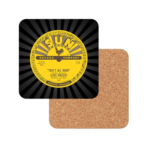 [SRE6757] Sun Record Coasters - Elvis All Right - 6pc Set