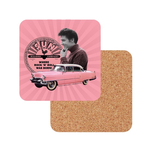 [SRE6758] Sun Record Coasters - Elvis Pink - 6pc Set