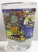 [T3661] Tennessee Shot Glass - Stained Glass