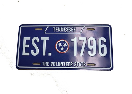 [T6324] Tennessee Magnet - Lic Plate Est. 1796