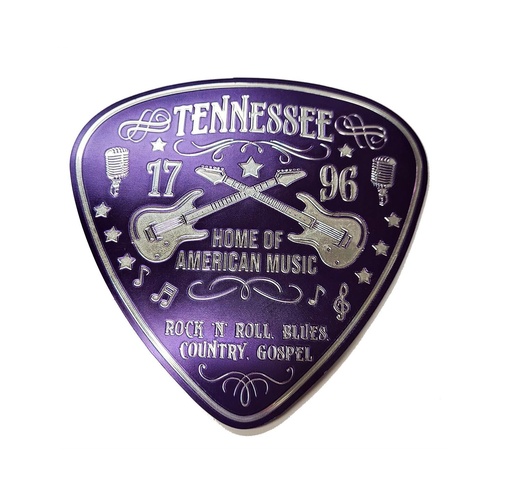 [T6474] Tennessee Magnet - Foil Guitar Pick Large