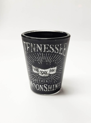 [T6547] Tennessee Shot Glass - Moonshine Blk & Wht