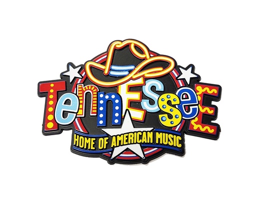 [T6643] Tennessee Magnet - Round Neon Home Of American Music