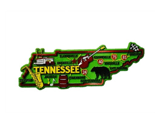 [T6690] Tennessee Magnet - Green Map