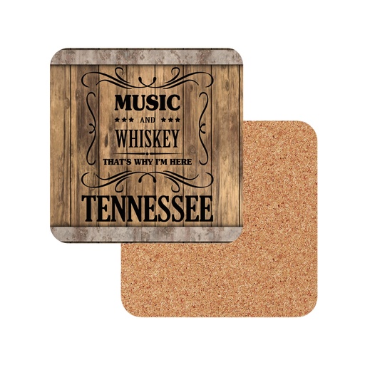 [T6751] Tennessee Coasters - Music and Whiskey - 6pc Set