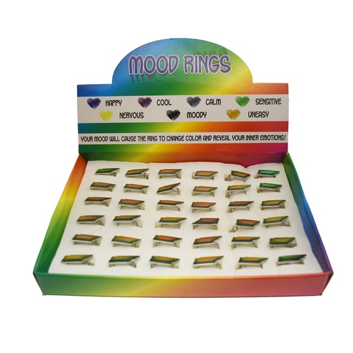 [T6871] Tennessee Mood Ring - 36 Ring Display