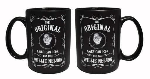 [W6031] Willie Nelson Mug - Black & White Established