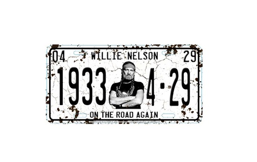 [W6055] Willie Nelson Magnet - 1933 On The Road Again