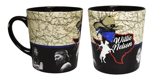 [W6087] Willie Nelson Mug - Texas Map