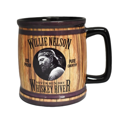 [W6090] Willie Nelson Mug - Barrel Whiskey River