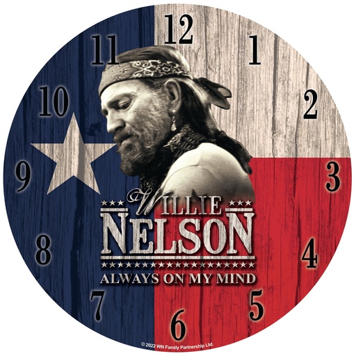 [W6413] Willie Nelson Clock - Always On My Mind