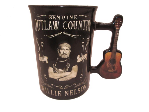 [W6416] Willie Nelson Mug - Guitar Handle