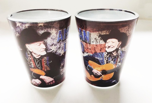 [W6575] Willie Nelson Shot Glass - American Legend