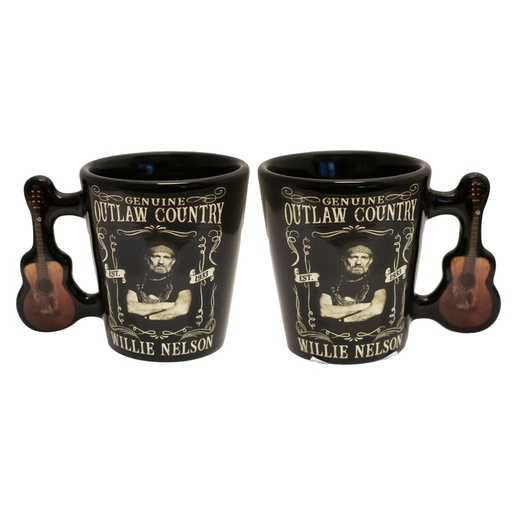 [W6864] Willie Shot Glass - Outlaw Country