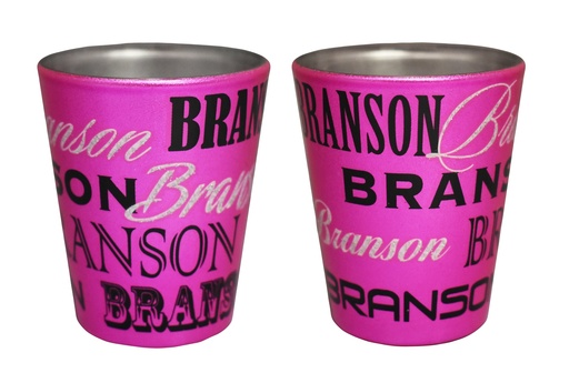 [XBR5490] Branson Shot Glass - Pink Metallic