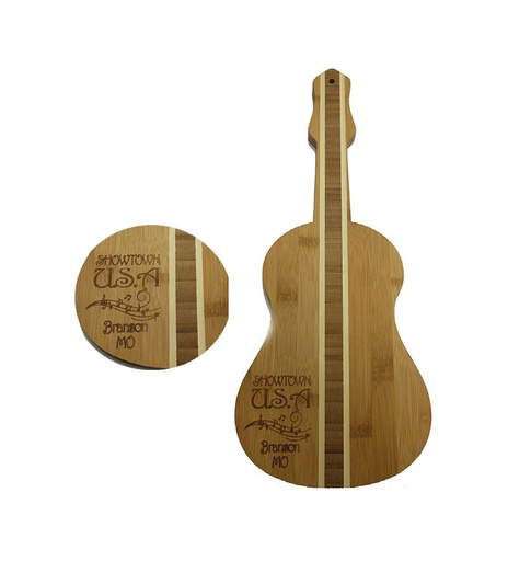 [XBR5584] Branson Wood Cutting Board - Guitar Shape