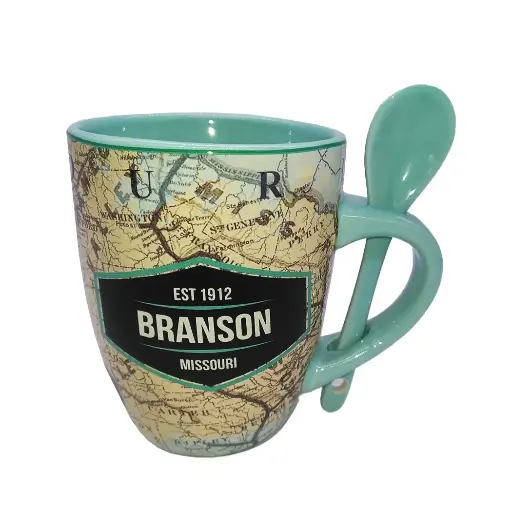 [XBR6093] Branson Mug - Map with Spoon