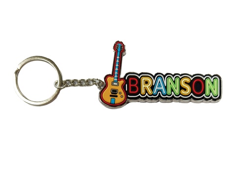 [XBR6642] Branson Keychain - Guitar PVC Metal