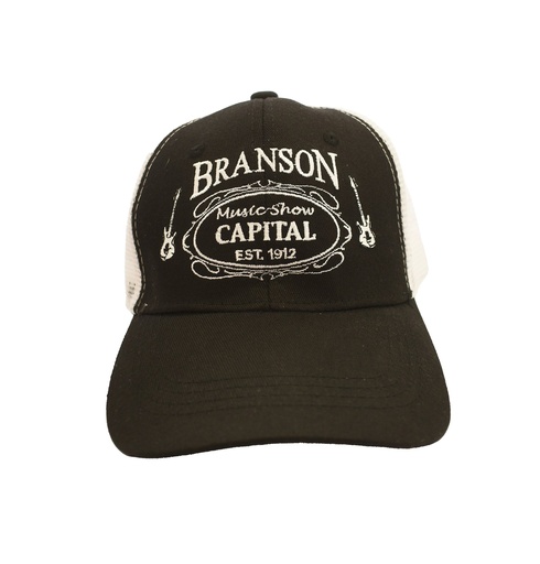 [XBR6684] Branson Cap/Trucker Hat - Black and White Est.