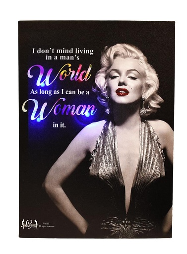 [Y5121] Marilyn Monroe Canvas  - Woman World w/ Lights