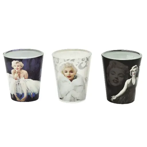 [Y6886] Marilyn Monroe Shot Glasses - MG Set Of 3