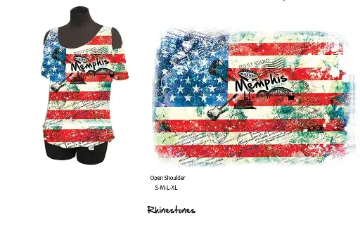 [M5689] Memphis T-Shirt - Flag